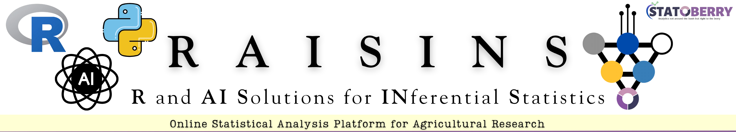 RAISINS - R and AI Solutions for INferential Statistics · Online Statistical Analysis Platform for Agricultural Research